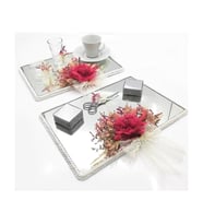 Lora Davet Damat Fincanı ve Söz Nişan Tepsisi Takım (1 Adet) Fushia - 54437