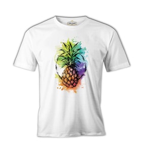 Ananas Beyaz Erkek Tshirt