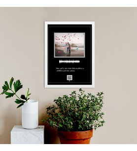 Kişiye Özel QR Karekodlu Tablo 20x30 Ebatında (Beyaz)