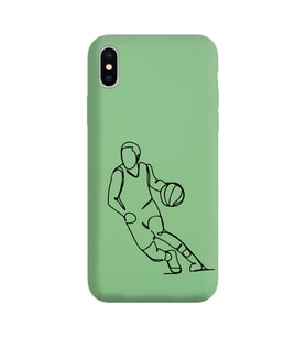 Iphone Xs Max Çizgi Tasarımlı Yeşil Lansman Telefon Kılıfı