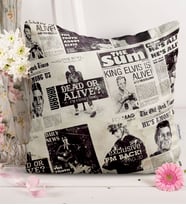 BK Gift Kişiye Özel Retro Gazete  Kırlent Yastık  1