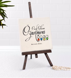 BK Gift Kişiye Özel Çocuk Gelişimi Öğretmeni Şovaleli Doğal Taş-2 (Beyaz)