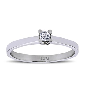 Lova G Renk 0,08 Karat Pırlanta Tektaş Yüzük - 1040021