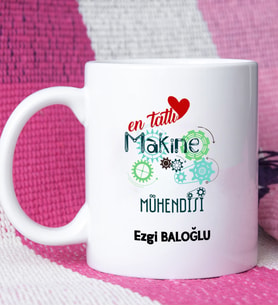 Mesajlı Makine Mühendisi Tasarımlı Kişiye Özel Makine Mühendisi Kupa Bardak