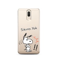 Snoopy Tasarımlı Süper Şeffaf Silikon Telefon Kılıfı Huawei Mate 10 Lite 
