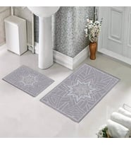 Banyo Halısı Ikili Klozet Takımı Kaymaz Tabanlı (60 xm x 100 cm + 40 cm x 60 cm) 