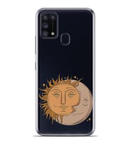 Kılıfland Samsung Galaxy M31 Kılıf Silikon Resimli Kapak Moon And Sun Stok 598