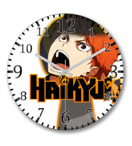 Haikyuu Duvar Saati Bombeli Gercek Cam