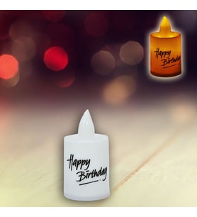 Happy Birthday Pilli Led MuM, 6,00 cm x 3,50 cm - Beyaz (STD)
