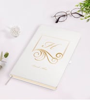 BK Gift Kişiye Özel Baş Harf İsim Tasarımlı Beyaz Defter-2