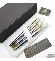 Scrikss 35 Gold Krom 3'lü Set Deri Ahşap Kutulu  Roller Kalem + Tükenmez Kalem + Versatil Kalem Seti  Scrikss Noble  İsme Özel Kalem  Hediyelik Kalem
