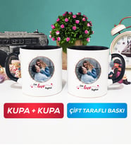 İkili Sevgiliye Sevgililer Günü Hediyesi 11 Kupa Bardak Siyah