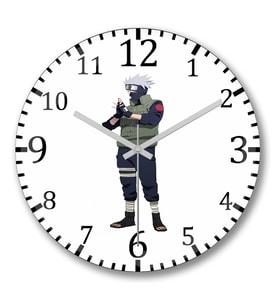 Kakashi H Duvar Saati Bombeli Gercek Cam