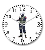 Kakashi H Duvar Saati Bombeli Gercek Cam