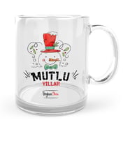 BK Gift Kişiye Özel Mutlu Yıllar Cam Kupa Bardak  1
