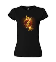 Flash - Lightening Siyah Bayan Tshirt