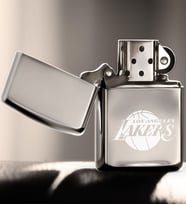 Los Angeles Lakers Silver Benzinli Metal Çakmak (Gümüş)