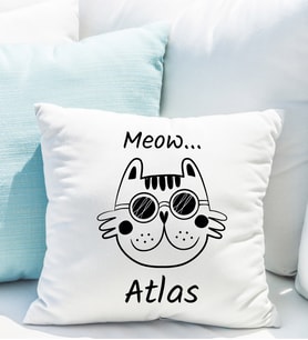 Kişiye Özel Meow Kedi Yastığı