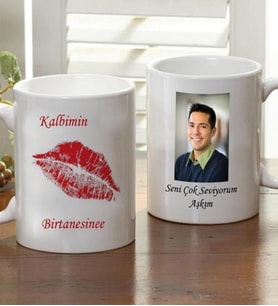 Kişiye Özel Fotoğraflı Kalbimin Birtanesine Kupa Bardak