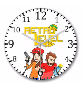 Retro Level  Duvar Saati Bombeli Gercek Cam