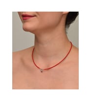 Shey Butik Kırmızı Boncuk Kolye