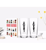 BK Gift Kişiye Özel Renkli Baskılı İsimli İkili Rakı Bardağı ve Rakı Cep Kitabı Hediye Seti-118 (Model 1)