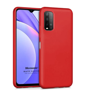 Microsonic Matte Silicone Xiaomi Redmi 9T Kılıf Kırmızı