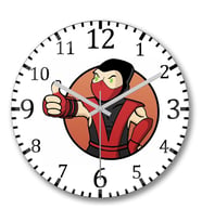 Ermac Vault Boy Duvar Saati Bombeli Gercek Cam