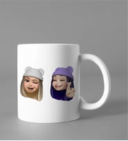 Emoji Kız Arkadaş Stiker Kupası