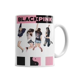 Black Pink Kupa Bardak Porselen