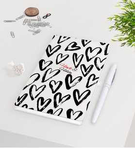 BK Gift Kişiye Özel Sevgililer Günü Beyaz Defter Kalem Seti-67