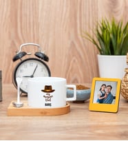 Awesome Dad Fincan ve Turuncu Mini Fotoğraf Çerçevesi