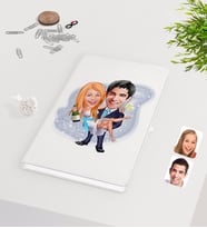 BK Gift Kişiye Özel Sevgililer Günü Temalı Evleniyoruz Karikatürlü Beyaz Defter-4