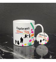 Fizyoterapist Kupa Bardak ve Anahtarlık Set 001