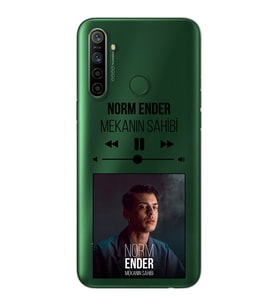 Norm Ender Mp3 Tasarımlı Süper Şeffaf Silikon Telefon Kılıfı Oppo Realmi 5i