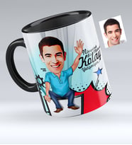 BK Gift Kişiye Özel Bay Bilgisayar Mühendisi Karikatürlü Siyah Kupa Bardak  1