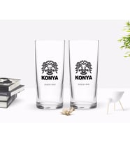 BK Gift Kişiye Özel Renkli Baskılı Konya Tasarımlı Turistik İkili Rakı Bardağı Seti-1 (Beyaz)