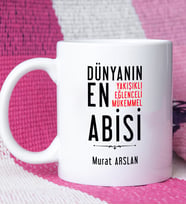 Abi Tasarımlı Kişiye Özel Abi Kupa Bardak