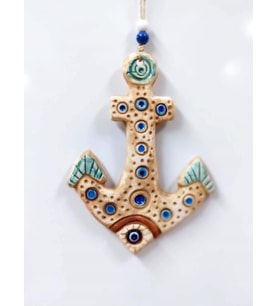 Seramik Mini Çapa Dekoratif Duvar Süsü 13x17 cm