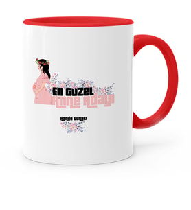 BK Gift Kişiye Özel En Güzel Anne Adayı Kırmızı Kupa Bardak  2