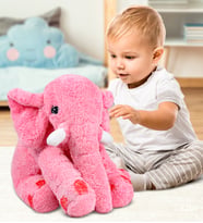 Yumuşacık Uyku Arkadaşı Pembe Fil Tam 65 Cm Boyunda (Pembe)