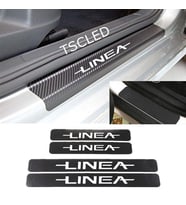 Fiat Linea Karbon Kapı Eşiği Koruma Sticker Yapıştırma (4 Adet)