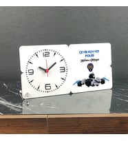 Çevik Kuvvet Polisi Ahşap Masa Saati 001