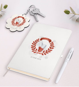 BK Gift Kişiye Özel Eczacı Beyaz Defter Kalem ve Anahtarlık Hediye Seti-9 (Model 1)