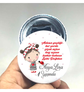 20 Adet Bebek Magneti Açacaklı Magnet Açacak (Metal)