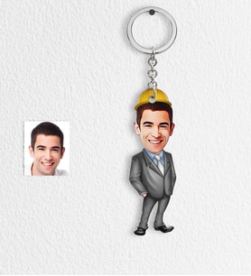BK Gift Kişiye Özel Bay Mühendis Karikatür Anahtarlık  1