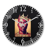 King Pac Preta Duvar Saati Bombeli Gercek Cam
