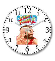 Street Fighter 2 Zangief Duvar Saati Bombeli Gercek Cam