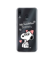Snoopy Tasarımlı Süper Şeffaf Silikon Telefon Kılıfı Samsung A30