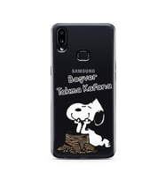 Snoopy Tasarımlı Süper Şeffaf Silikon Telefon Kılıfı Samsung A10s